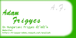 adam frigyes business card